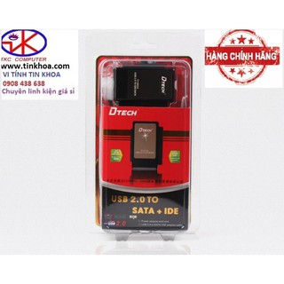 Bộ cáp chuyển USB 2.0 sang Sata IDE DT8003A Dtech