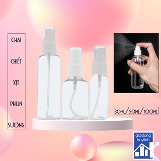 Chai nhựa dạng xịt phun sương 30ML/50ML/100ML - Chai chiết mỹ phẩm - Lọ chiết tinh dầu, nước hoa (BC03)