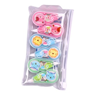 [Mã LIFEBOOK2 giảm 10% đơn 0Đ] Set 6 Bút Xóa Kéo Hình Hoạt Hình Đáng Yêu Jinuo * No.955