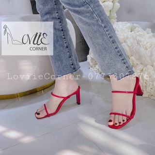 DÉP CAO GÓT LOVIIECORNER - GUỐC NỮ QUAI MẢNH 2 DÂY 9CM - GUỐC NỮ CAO GÓT 9 PHÂN QUAI MẢNH - GUỐC CAO GÓT D190907