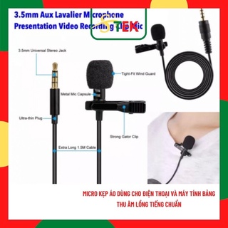 Micro kẹp áo dùng cho điện thoại và máy tính bảng thu âm lồng tiếng chuẩn