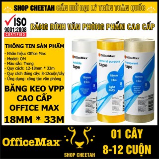 [ 1 cây ] Băng dính văn phòng phẩm cao cấp OfficeMax – Sản phẩm của New Zealand – Băng keo trong suốt, Băng keo ma thuật