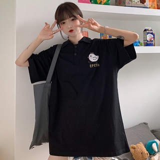 Áo Thun Nữ Form Rộng Có Cổ Trụ Đẹp Chất Cotton Unisex In Hình Chú Gà Dễ Thương Năng Nộng TTQ0080