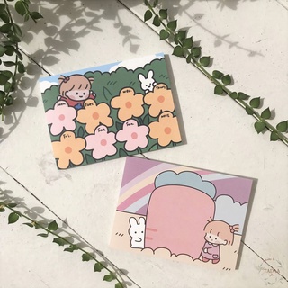 Giấy note ghi nhớ hoa lá, cà rốt dễ thương nhiều màu sắc