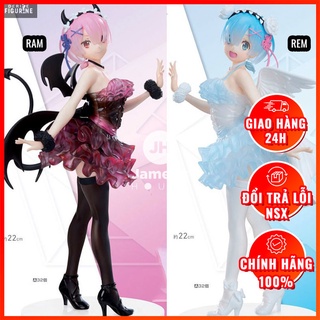 Mô Hình Figure Chính Hãng Anime Re:Zero, RAM &amp; Rem - Espresto est, Clear &amp; Dressy, Bandai Spirits, chính hãng