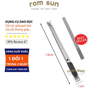 Dao rọc giấy inoxSIÊU BÉN Dao Rọc Giấy, Cắt Giấy Chuyên Dụng Nhỏ Gọn An Toàn - Văn Phòng Phẩm Sáng Tạo