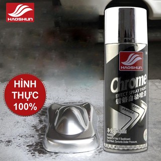 Sơn xịt mạ Chrome HaoShun inox sáng bóng xe máy, ô tô (400ml)