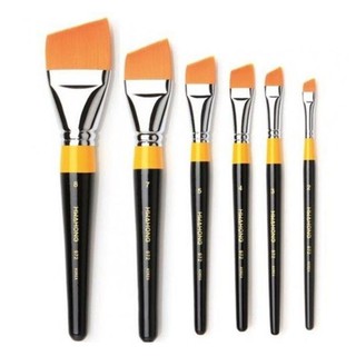 Cọ vẽ đầu vát Hwahong, Hàn, giá lẻ 1 cây, lông nhân tạo