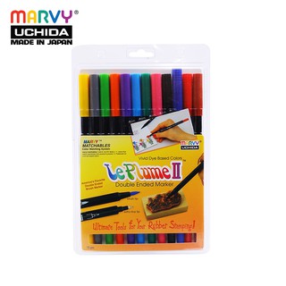 Combo 12 cây Bút Lông Hai Đầu MARVY 1122