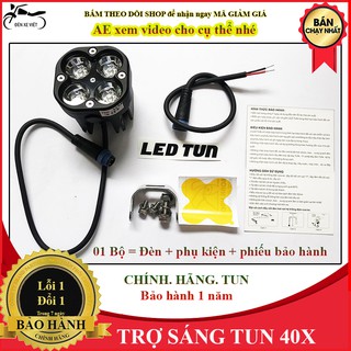 [CÓ VIDEO-CHÍNH HÃNG] 01 Đèn trợ sáng Tun 40X TUN VUÔNG siêu sáng - BH 1 năm, lắp được xe máy ôto - Đèn xe Việt