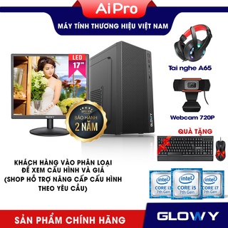 [Tặng bộ phím chuột] Bộ máy tính Thương Hiệu Việt Nam Gloway - Dạy, học online và giải trí - Bảo Hành 24 Tháng