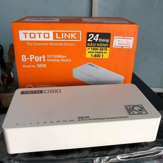 Bộ chia mạng Totolink S808 - Switch 8 cổng 10/100Mbps (hàng chính hãng 24T)