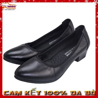 giày nữ công sở DA BÒ CAO 3CM 2021 BẢO HÀNH 12 THÁNG