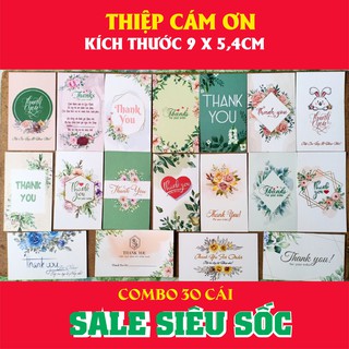 <SALE 30 CÁI> THIỆP CÁM ƠN -Thank You Card- THẺ CẢM ƠN- TAG CÁM ƠN