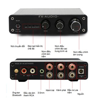 [Mã Elhace Giảm 4% Đơn 300K] Bộ Khuếch Đại Âm Thanh Fx Audio Xl-2.1Bl Bluetooth 4.0 Amplifier