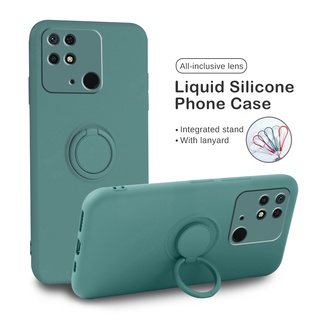 Ốp Điện Thoại Silicon Chống Va Đập Có Dây Đeo Cho Xiaomi Redmi 10C 10A 9 9A 9C 10X