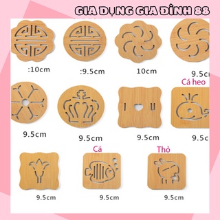 MIẾNG LÓT CỐC ĐĨA NỒI BẰNG GỖ SANG CHẢNH 9,5CM 2193 GIA DỤNG GIA ĐÌNH
