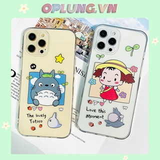 Ốp lưng iphone Totoro silicon dẻo trong suốt iphone 11 7plus 8plus x xsmax 11pro max 12pro 12promax 13promax t120
