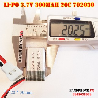 Pin Li-Po 3.7V 300mAh 702030 802030 dòng xả cao 20C 25C cho thiết bị RC: máy bay, ô tô điều khiển