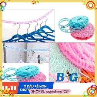 Dây phơi quần áo thông minh loại dài 5m - CHÚ Ý thị trường có loại chỉ dài 3m rẻ hơn bé hơn