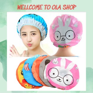 Mũ tắm chùm tóc họa tiết ngộ nghĩnh - Mũ trùm đầu ,Mũ chụp tóc - 5