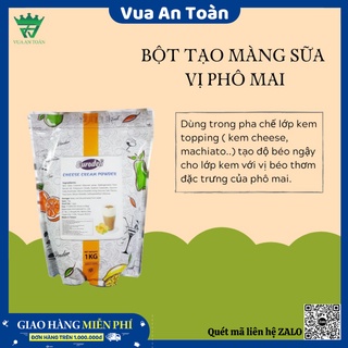 Bột Tạo Màng Sữa Vị Pho Mai 1KG, Kem Cheese, Machiato