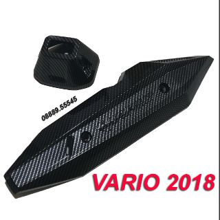 BỘ ỐP PÔ DÀI VÀ CHỤP ĐUÔI PÔ VARIO 2018 - 2020 SƠN CARBON ĐEN