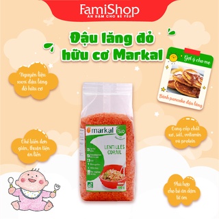 FamiShop Đậu lăng đỏ cam san hô hữu cơ Markal 500g