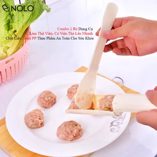 Combo 2 Dụng Cụ Làm Thịt Viên, Cá Viên Thả Lẩu Nhanh Chất Liệu Nhựa PP Thực Phẩm An Toàn Cho Sức Khỏe