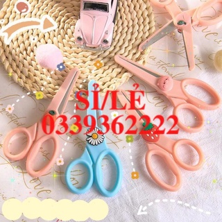 [ HAIANHSHOP ] Kéo dễ thương bỏ túi - Kéo thủ công học sinh đính hoa quả hoạt hình an toàn tiện lợi Duashop >
