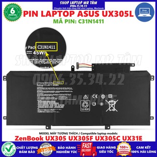 (BATTERY) PIN LAPTOP ASUS UX305L (C31N1411) (ZIN) - Asus ZenBook UX305 U305LA UX305CA UX305UA UX305FA
