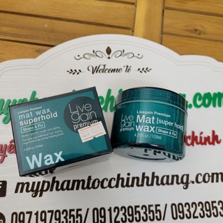 SÁP VUỐT TÓC TẠO KIỂU CỨNG, MÒ WAX LIVEGAIN PREMIUM MAT WAX SUPER HOLD SHAPE &amp; FIX 120ML120