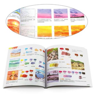 [Mã LIFEXANH03 giảm 10% đơn 500K] Vở tập vẽ màu nước 500 kiểu phong cảnh khác nhau