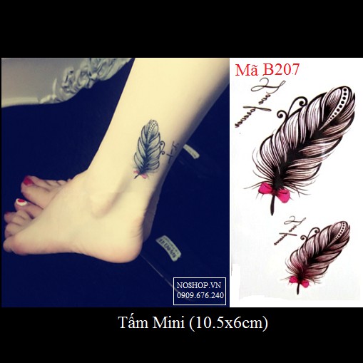 Hình xăm dán lông vũ B207
