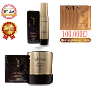 Combo tinh chất và  kem trẻ 10 năm tuổi Sulwhasoo honorstige Cream 1ml