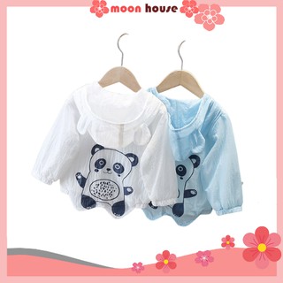 Áo chống nắng đũi cho bé trai và bé gái in hình chú Gấu cực yêu cho bé diện hè từ 6-22kg