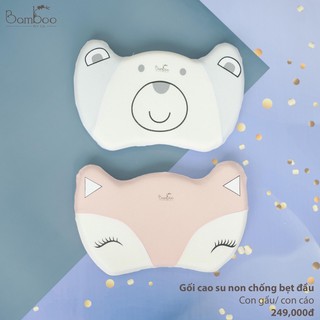 Gối cao su non chống bẹt đầu Gấu/Cáo Bamboo by lil