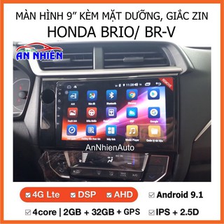 Màn Hình 9 inch Cho Xe BRIO/ BR-V - Màn Hình DVD Android Tặng Kèm Mặt Dưỡng Giắc Zin Cho Honda Brio/ BR-V