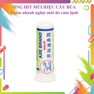 Ống hít mũi cây búa AXE BRAND từ bạc hà, cây long não và tinh dầu khuynh diệp