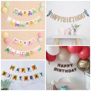 Mẫu dây chữ Happy bỉthday ép kim mới trang trí sinh nhật