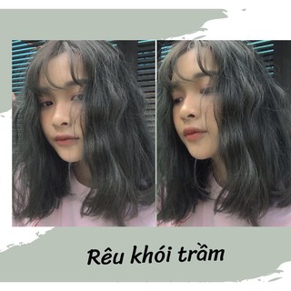 Trọn bộ Thuốc nhuộm tóc màu Rêu khói trầm, nhuộm tóc tại nhà dễ dang, dưỡng tóc, tặng kèm trợ nhuộm (Mẫu mới nhất)