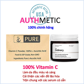[siêu rẻ] bột 100% Vitamin C mờ thâm, sáng da Pure đối thủ Ordinary