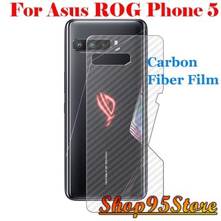 Miếng dán Carbon mặt lưng Asus Rog Phone 5 / Rog Phone 5 pro Rog Phone 2 Rog Phone 3 chống bám vân tay