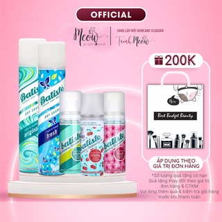 Dầu gội khô Batiste Dry Shampoo hết Ngứa, hết bết dính tóc bồng bềnh tức thì 50ml 200ml