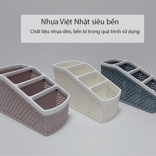 PVN33477 khay đựng bút, đồ dùng học tập 4 ngăn VIỆT NHẬT PLASTIC T2