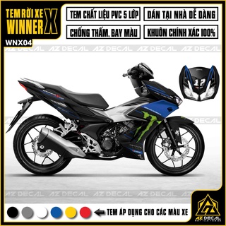 Tem Xe Winner X Chủ Đề Monster | WNX04 | Tem Rời Chất Liệu Decal Chống Bay Màu, Cắt Sẵn Dễ Dán