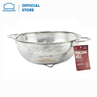Rổ inox punching hole 20 cm có tay cầm [MIXB1202]