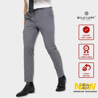 Quần tây âu nam công sở cao cấp Biluxury ít nhăn ống đứng độ dày vừa vặn thoáng mát 5QAUB005