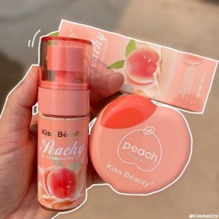 ( Chính hãng)Bộ kem nền che khuyết điểm và phấn đào kiss beauty