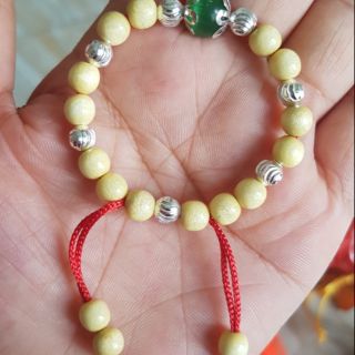 Vòng dâu 7 bi bạc cho bé trai mệnh mộc